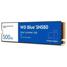 Ổ cứng WD Blue SSD 500GB / SN580 NVMe / M.2-2280 / PCIe Gen4, 8 Gb/s / Read up to 4000MB/s - Write up to 3600MB/s - Up to 450K/750K IOPS WDS500G3B0E