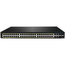 Bộ chia mạng POE 48-Ports Gigabit 802.3at PoE + 4*Combo 1000Base-T RJ-45/SFP ports ( 370Watts ) Soarnex EG210-52-370W