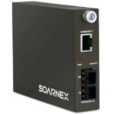 Media Converter Intelligent 1000Base-T to 1000Base-LX Single-Fiber Media Converter Soarnex EM220-SC