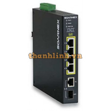 Bộ chia mạng 5-Port Hardened Gigabit PoE+ DIN-Rail Switch Soarnex IP120-05-SFP