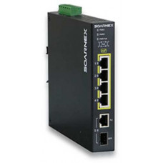 Bộ chia mạng 5-Port Hardened Gigabit PoE+ DIN-Rail Switch Soarnex IP120-05-SFP