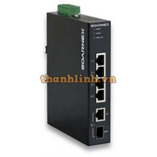 Bộ chia mạng 5-Port Hardened Gigabit DIN-Rail Switch Soarnex IS120-05-SFP