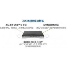 Bộ chia mạng 48 cổng 10G/25G SFP28 và 8 cổng 40G/100GE QSFP28 Sundray RS6800-56CQ-EI-48V