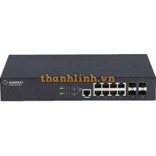 Thiết bị chuyển mạch 8 cổng POE 10/100/1000Base-T + Cổng SFP 4*1G Sundray XS3200-12P-PWR-LI