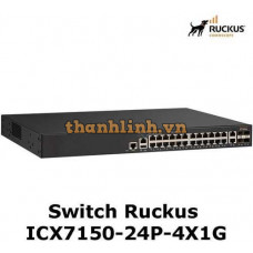 Switch Ruckus ICX7150-24P-4X1G | 24 PoE+ 1GB | 4 SFP 1GB | 370W