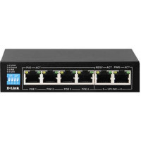 Bộ chia mạng 250M 6-Port 10/100 Switch with 4 PoE Ports and 2 Uplink Ports D-Link DES-F1006P-E
