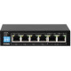 Bộ chia mạng 250M 6-Port 10/100 Switch with 4 PoE Ports and 2 Uplink Ports D-Link DES-F1006P-E