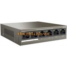 Switch 6-Cổng 10/100Mbps với 4 cổng PoE + 2 cổng UPLINK Chuẩn IEEE 802.3af Tenda TEF1106P