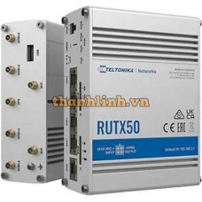 Bộ định tuyến sử dụng Sóng Di động GSM Công nghiệp 5G, 4G (LTE CAT 20) and 3G 5 x Gigabit Ethernet ports Dual-band Wi-Fi Teltonika RUTX50