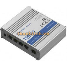 Bộ chia mạng Công nghiệp 5 x Gigabit Ethernet ports 4 x PoE+ ports thích hợp cho phương tiện vận chuyển Teltonika TSW101