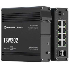 Bộ chia mạng Công nghiệp Managed PoE+ switch 8 x Gigabit Ethernet ports PROFINET and MRP support Teltonika TSW202