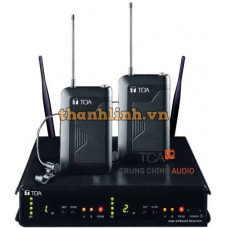 Bộ micro không dây 2 micro cài ve áo TOA WS-432-AS
