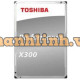 Ổ cứng Toshiba HDD - 3.5" X300 10TB 7200RPM 256MB SATAHDWR11AUZSVA