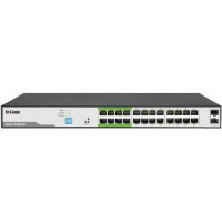 Bộ chia mạng 26-Port PoE Switch with 24 PoE Ports ( 8 Long Reach 250m ) and 2 Gigabit Uplink Ports D-Link DES-F1026P