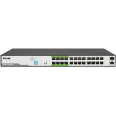 Bộ chia mạng 26-Port Gigabit PoE Switch with 24 PoE+ Ports ( 8 Long Reach 250m ) and 2 SFP Uplinks D-Link DGS-F1026P