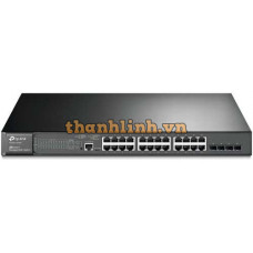 Bộ chia mạng TP-Link JetStream 24-Port Gigabit PoE+ L2+ , 24 gigabit RJ45 ports including 4 SFP ports T2600G-28MPS