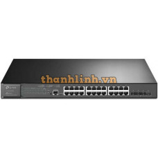 Bộ chia mạng TP-Link JetStream 24-Port Gigabit and 4-Port 10GE SFP+ L2+ with 24-Port PoE+ TL-SG3428XMP