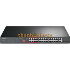 Bộ chia mạng 24-Port 10/100 Mbps + 2-Port Gigabit Rackmount Switch with 24-Port PoE+ TP-Link TL-SL1226P