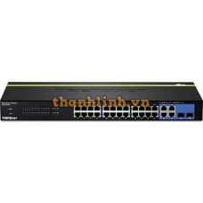 24-Port 10/100Mbps Web Smart Switch w/ 4 Gigabit Ports and 2 SFP Slots Trendnet TEG-424WS