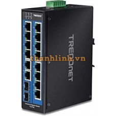 16-Port Hardened Industrial Gigabit DIN-Rail Switch Trendnet TI-G162