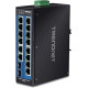 16-Port Hardened Industrial Gigabit DIN-Rail Switch Trendnet TI-G162