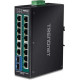 16-Port Hardened Industrial Gigabit PoE + DIN-Rail Switch Trendnet TI-PG162