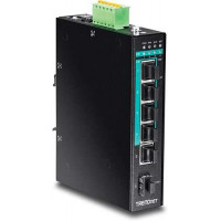 6-port hardened Industrial Gigabit PoE+ Layer 2 DIN-Rail Switch Trendnet TI-PG541i