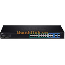20-port Gigabit Web Smart POE+ Switch w/ 2 Shared SFP Slots ( 16 PoE+ , 2SFP ) ( 185W ) Trendnet TPE-1620WS
