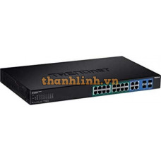 20-port Gigabit Web Smart POE+ Switch w/ 2 Shared SFP Slots ( 16 PoE+ , 2SFP ) ( 370W ) Trendnet TPE-1620WSF