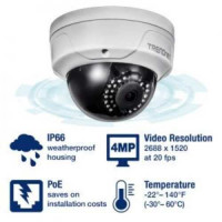 Camera quan sát Indoor / Outdoor 4 MP PoE Day/Night Dome Network Camera Trendnet TV-IP315PI