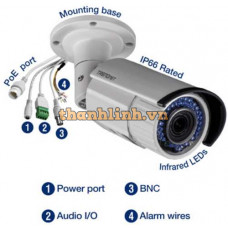 Camera quan sát Outdoor PoE 2MP Varifocal Day/Night Network Camera Trendnet TV-IP340PI
