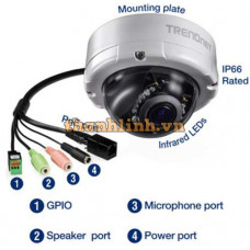 Camera quan sát Outdoor PoE 4MP Varifocal Day/Night Network Camera Trendnet TV-IP345PI