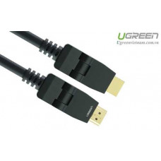 Cáp HDMI 2m đầu xoay 180 độ hỗ trợ full HD 4Kx2K chính hãng Ugreen 10126 cao cấp