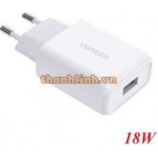 Sạc nhanh Ugreen QC3.0 USB EU (Trắng) 10133