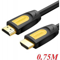 Cáp HDMI Tròn Ugreen 0.75m (Vàng/Đen) 10151