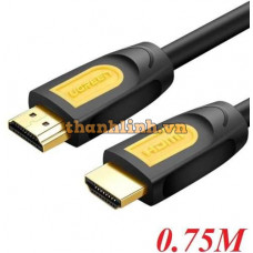 Cáp HDMI Tròn Ugreen 0.75m (Vàng/Đen) 10151