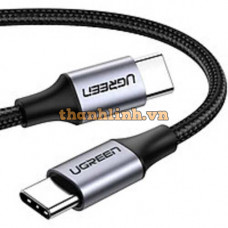 Cáp sạc, dữ liệu USB Type-C to Type-C 2.0 dài 2M hỗ trợ PD/QC 60W Ugreen 10306 cao cấp