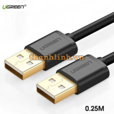 Cáp USB 2.0 2 đầu đực dài 0,25m chính hãng Ugreen 10307 cao cấp