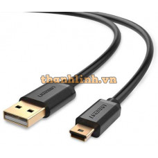 Cáp USB 2.0 to USB Mini 3m mạ vàng Chính hãng Ugreen 10386