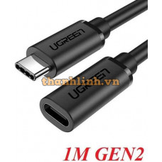 Cáp nối dài USB Type-C 3.1 GEN2 (Male/Female) hỗ trợ 4k@60hz dài 1m Ugreen 10387 cao cấp