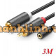 Cáp Audio Ugreen 3.5mm Female to 2 RCA Male 3m (Xám) 10549