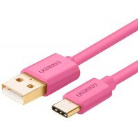 Ugreen 10675 2M Màu hồng cáp USB Type-C đầu mạ vàng 24K US141 20010675