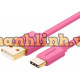 Ugreen 10675 2M Màu hồng cáp USB Type-C đầu mạ vàng 24K US141 20010675