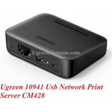 Ugreen 10941 Print Server rj45 chia sẻ máy in cổng USB cho mạng nội bộ kèm dây nguồn micro