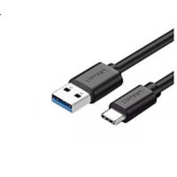 Ugreen 10972 1M cáp USB A ra Type-C mỏng dẹp 2 5mm màu đen dây nhựa ABS US332 20010972