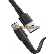 Ugreen 10975 1M màu đen USB Type-C Cáp sạc và truyền dữ liệu máy tính ra điện thoại US333 20010975