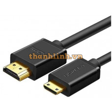 Cáp Mini HDMI sang HDMI 2.0 dài 1,5M Ugreen 11167 hỗ trợ 4K@60hz cao cấp