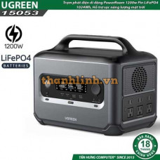 Trạm phát điện di động PowerRoam 1200w Pin LiFePO4 1024Wh, Hỗ trợ sạc năng lượng mặt trời Ugreen 15053