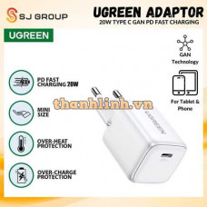 Sạc nhanh Ugreen Nexode 20W USB-C PD GaN Mỹ (Xám không gian) 15324