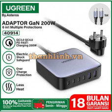 Sạc Nhanh Ugreen Nexode 140W 3 Cổng PD GaN US (Trắng) 15339